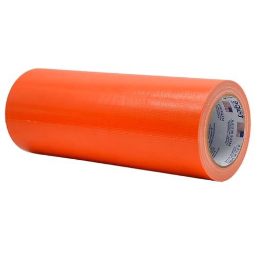 Image of MAT Duct Tape Racing Orange Industrial Grade, 12 inch x 60 ft. Waterproof, UV Resistant for Crafts, Home Improvement, Repairs, & Projects
