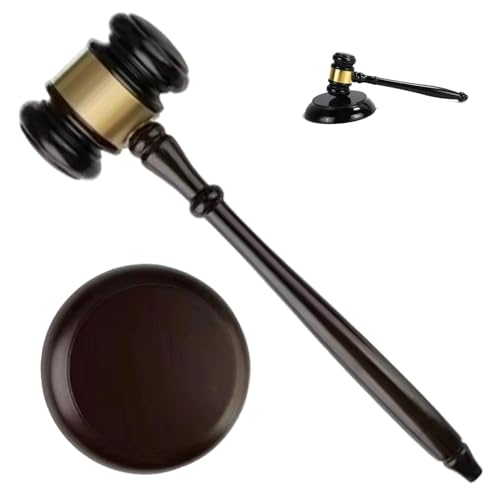 Judge Gavel Gavel and Block Set Wooden Law and Order Gavel Exquisite Judge Gavel Multi-Purpose Gavel for Meetings, Auctions, Courtroom, Desk Decor