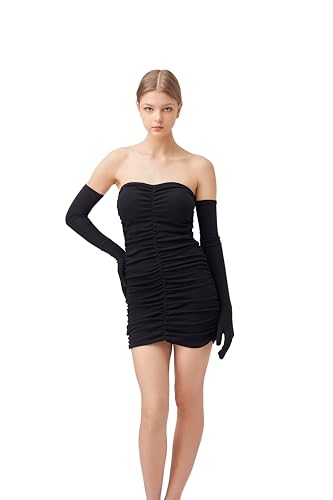 Long Opera Party Gloves Elastic sun protection gloves, Cosplay Elbow Length Matte gloves 23 inches 58cm4