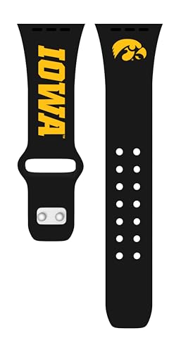 Iowa Hawkeyes Iconic Edition HD Watch Band Compatible with Apple Watch (42/44/45mm Long)
