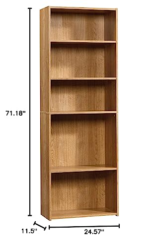 Sauder Beginnings 5-Shelf Bookcase, Highland Oak Finish #TOP4