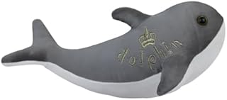 انغمس في أحضان البحر مع دمية دولفين القطنية العملاقة بحجم 40 سم من ماجنوليا تويز (رمادي)