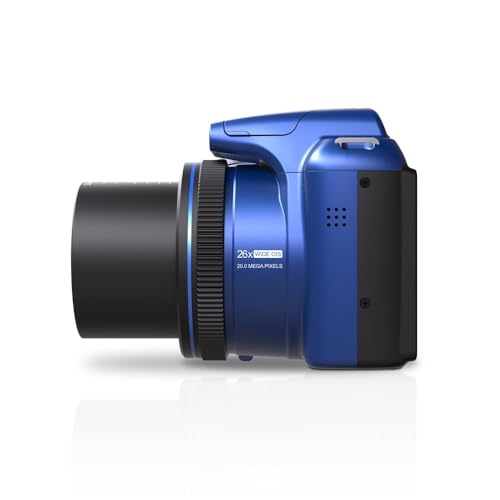 Minolta 20 Mega Pixels 26x Optical Zoom Digital Camera with 1080p FHD Video Bundle with 32 GB Memory Card + Vlogging Tripod + Cleaning kit + More Accessories - Blue - Image 4