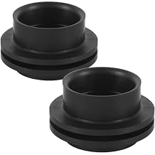 Calvana 2-Pack 1-1/2" RV Rubber Grommet 12483، تجهيزات خزان المياه RV التي تحمل تجهيزات الخزان - تغلق بشكل آمن، أسود