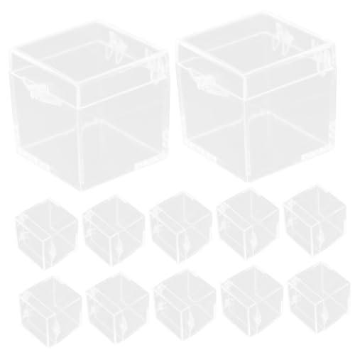 FUNOMOCYA Specimen Storage Cases 12 Mini Organizing Boxes for Minerals Crafts Jewelry Display