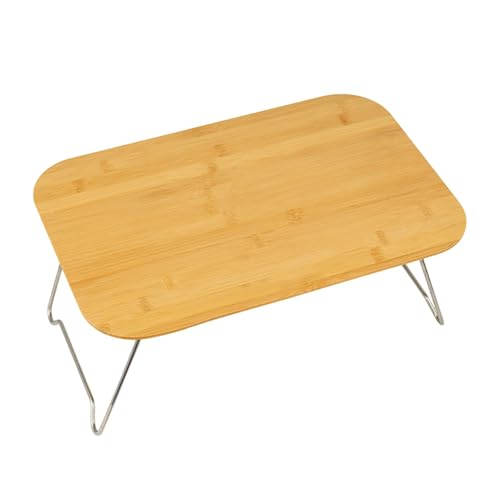 Mesa Plegable de Camping, Mesa de Camping Plegable Madera y Acero Inoxidable for Picnic, Barbacoa, mesita Noche Otros