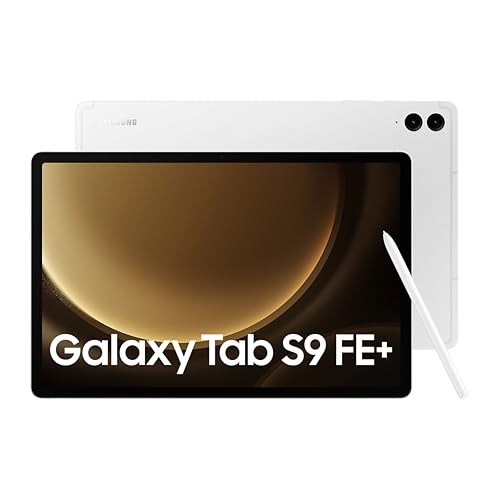 Image of Samsung Galaxy Tab S9 FE+, S Pen in-Box, 31.50 cm (12.4 inch) Display, RAM 8 GB, ROM 128 GB Expandable, Wi-Fi, IP68 Tablet, Silver