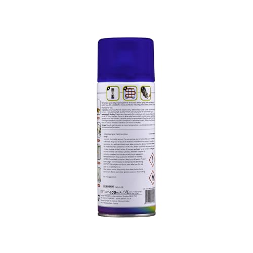 Image of Tetrion Easy Spray Paint - Dark Blue 400ml -All-Purpose Fast Drying Acrylic Spray for Wood, Metal, Plastic, Ceramic & More, Smooth Base Coat - Indoor & Outdoor Use, 13.5 Oz