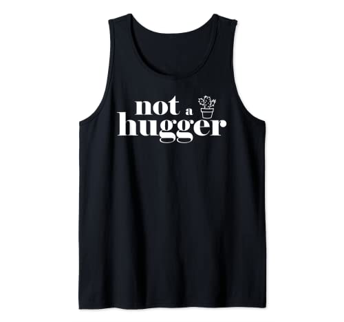 Retro Not A Hugger Cactus Suculent Funny Introvertido Regalo Camiseta sin Mangas