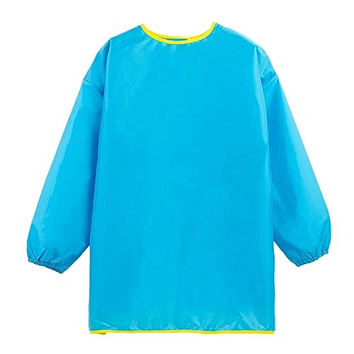 Kids Artist Painting Aprons Boys Girls Art Waterproof Long Sleeve Rain Coats Apron Solid Raincoat Wear Windbreaker Coat