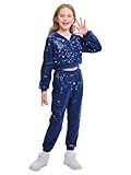 LOLANTA Kids Dance Costumes Hip-Hop Modern Jazz Team Performance Girls Sequin Jacket & Pants Set (Royal Blue, 12-13 Years)