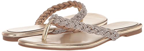 Nine West Women's Tinee5 Flip-Flop, Gold, 8 #TOP6