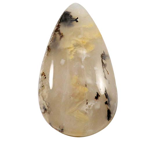 Cabochon en agate dendritique poire 32,85 ct pour création de bijoux uniques Sa90