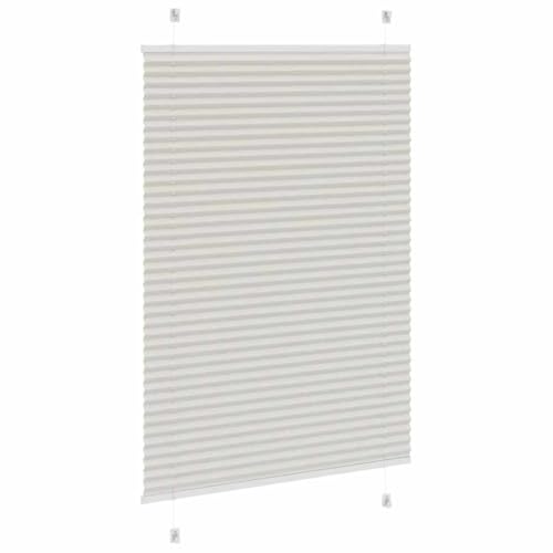 Store plissé zébré en polyester robuste au design gris épuré - 5