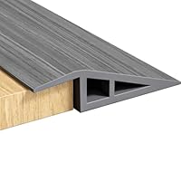 RANJIMA Übergangsprofil Selbstklebend, Übergangsleiste Bodenleiste aus PVC, Länge 2m,Breite 5 mm, Türschwellen Leiste Selbstklebend Übergangsschiene Boden Höhenausgleich Abdeckleiste für Teppich Boden