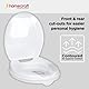 Homecraft Savanah Raised Toilet Seat 2 with Lid, Elongated & Elevated Lock Seat Support for Elderly, Handicapped and Disabled Users, White Colour