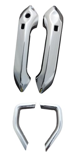 Image of AUTOXYGEN ABS Plastic Car Door Handle Chrome Plated Front & Rear Door Guard /Cover for Punch (Set of 4 Pieces)