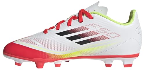 adidas F50 Club Football Boots FG/MG Kids, Zapatillas Unisex Adulto, FTWR White/Core Black/Solar Yellow, 36 EU