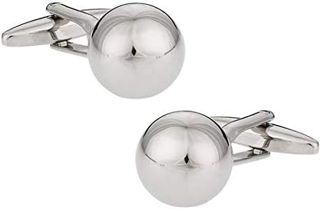 TRIPINCufflinks For Men And Tie Pin Set Silver With Mirror Finish For Office Corporate Party French Cuff Shirts Shirt Suit Blazer In A Gift Box Tsaspsil1291
