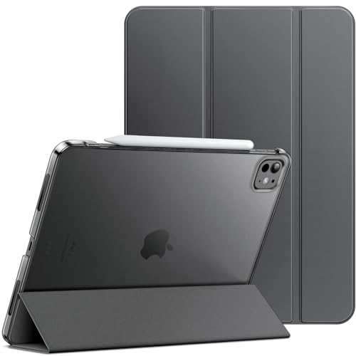 Image of JETech Cover Case for iPad Pro 13-Inch M4 (2024), Slim Stand Hard Back Shell Smart Cover with Auto Wake /Sleep (Space Gray)