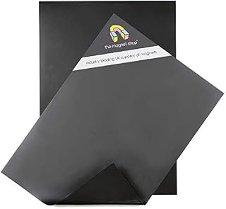 Self Adhesive Rubber Steel Ferrite, 0.5mm Thick Ferrous Sheet/Roll Magnetic Movement Tray (2 x A4 Sheet (297 x 210mm))