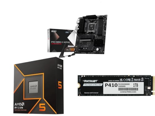 Image of NEWEGG Motherboard CPU SSD Combo - B850-S ATX Motherboard Bundle with Ryzen 5 9600 6-Core 3.9 GHz CPU and P410 M.2 2280 1TB SSD P410P1TBM28H