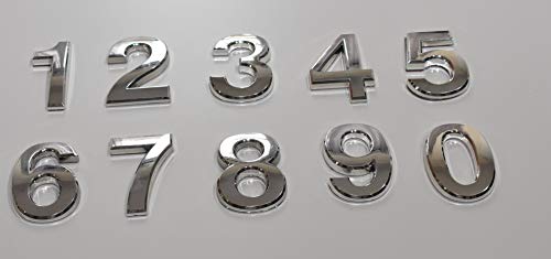 1 PCS - Apartment Number Sign/Mailbox Number Sign, Door Number Sign. Letter B (Silver,3D, Size 2.75 x 1.75, Comes with Double Sided Tape)- The Maple line