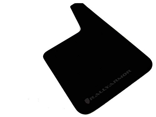 Rally Armor MF20-BAS-BLK Black Mud Flap with Logo (Longer Universal Fitment (no Hardware) Basic Plus)