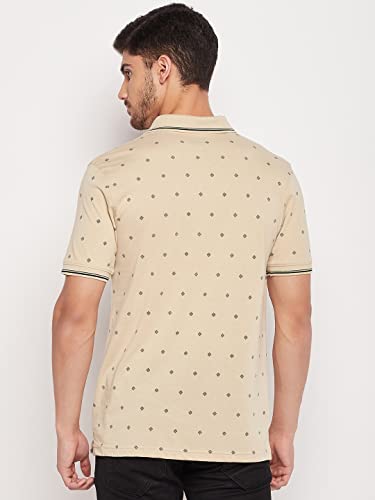 Image of UNIBERRY Men's Cotton Blend Half Sleeve Printed Polo Neck T-Shirt Has A Short Sleeve & Pocket On ChestBZRMT6-MR
