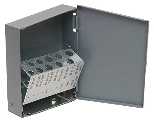 Drill America Tap Index/Case, 1/4"-20-1/2"-20 NC/NF (10 Sizes), 12575