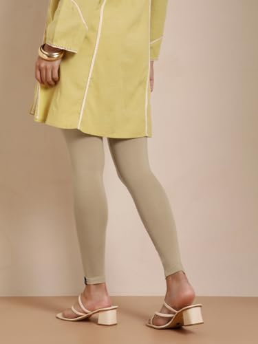 Image of TWIN BIRDS Women Viscose Ankle Leggings | Stretchable Kurti Wear Bottom