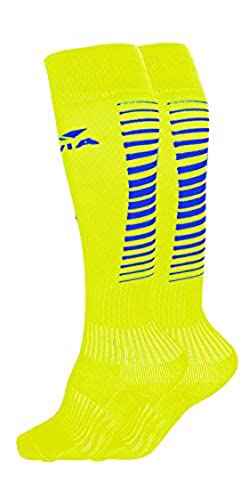 Image of Nivia Plain Encounter Stockings (L) - Polyester Blend,Knee Length Pair & Nivia Acrylic Encounter Unisex Soccer Socks, Full Length (Multicolor, L) Pack of 1 Pair