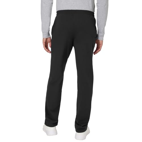 Image of Hanes Men's Sweatpants Pack - 3-Pack - Essentials Midweight Cotton Jersey Lounge Pants - Open Bottom - Pockets - 32 inch