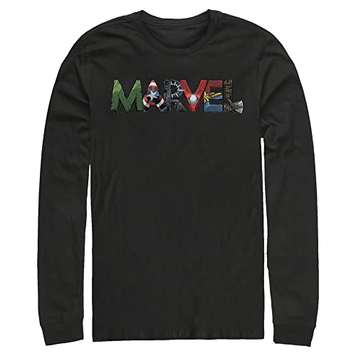 T-shirt Marvel à manches longues noir parfait pour un week-end geek