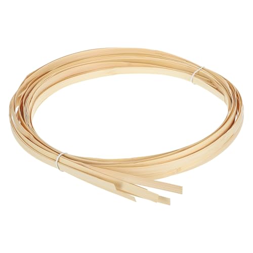 MECCANIXITY 7 Rolls Bamboo Strips for Weaving, 0.79" x 10ft Basket Weaving Supplies Wicker Repair Kit 1.2mm Thick Thin Bamboo Strips for Basket Making DIY Crafts Furniture Chandelier