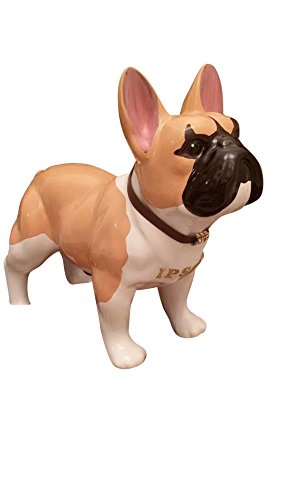 Laure Terrier Statue of French Bulldog ceramic, standing, length 32 centimeters. Decoration Model Ipsos