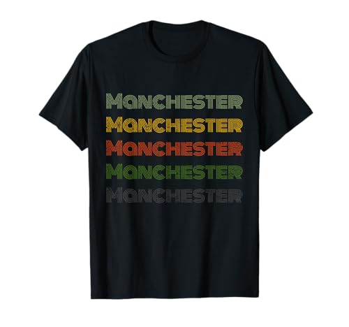 United Kingdom 70's City Retro Vintage Manchester T-Shirt