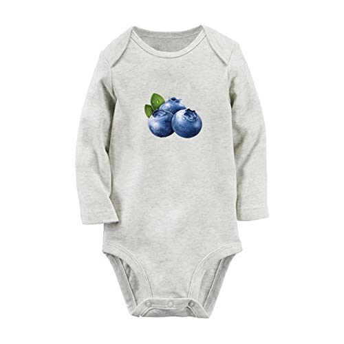 iDzn Fruit Blueberries Cute Novelty Rompers, Newborn Baby Bodysuits, Infant Jumpsuits Graphic Outfits, Long Sleeves Clothes