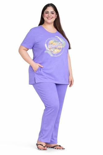 Image of In Love Women's Plus Size Longline T-Shirt with Side Pocket, 3 /4 Sleeve, Crew Neck