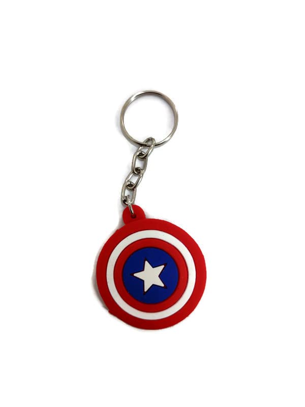 ALTRONA Single Sided Captain America Shield Rubber Keychain Compactible for All Ktm Rc Duke Bikes