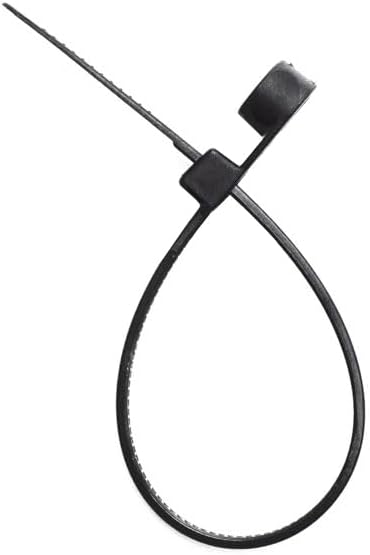 ZipTie.com 4.3-Inch Black Zip Ties With Screw Hole - 18-lb Tensile Strength Cord Management & Secure Mounting - Indoor & Outdoor Multi-Purpose Tie Wraps (100-Pack)