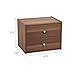IRIS USA 2-Drawer Modular Wood Stacking Storage Box, for Office Closet and Nightstand, Easy Assembly, Stacking Storage Boxes, Walnut