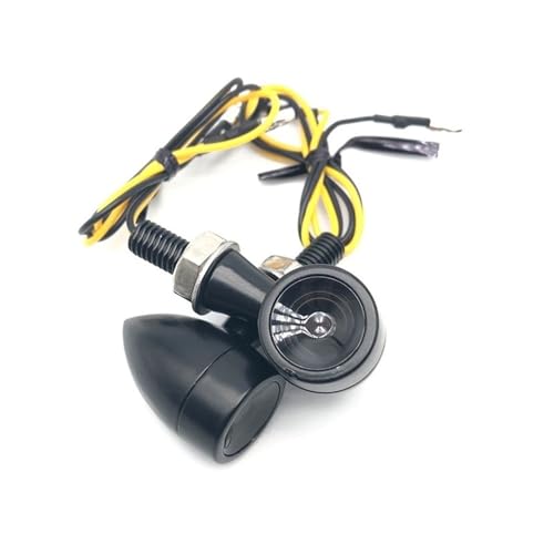 Intermitentes metálicos con luz ámbar de freno y giro traseros para Chopper y Bobber