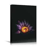 Canvas Wall Art Purple Flower Portraiture Colorful Floral Multicolor Photography Portrait Romantics - 12x18 inches