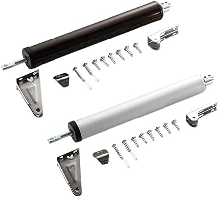 Automatic Door Closer,Door Closers, Pneumatic Buffer Automatic Door Closing Device for Residential and Light Commercial Doors Aluminum Alloy Door Closers(Silver)