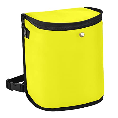 Image of Wudan Small Car Trash Can Yellow Accessories for Garbage Storage Organizer with Lid Waterproof Portable Auto and Truck Interior Seat Bin