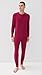 Calvin Klein underwear Men's Modal Long Sleeve Henley Tee, Beet Red, L