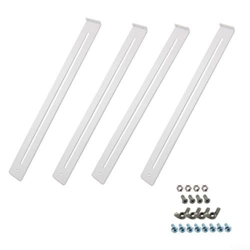 Kit de reparación de cajones de acero resistente para cajones de aglomerado de madera MDF, soportes ajustables de 14 a 24 pulgadas con tornillos y tuercas para refuerzo inferior hundido en muebles del