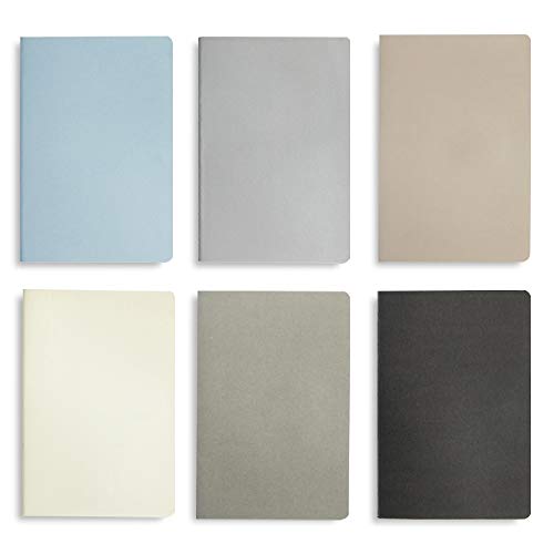 LEAFAX 6 Pack Composition Notebook A5 Dot Grid Notebook/Journal 8.2x5.5, Thick Paper for Dotted Grid Notebook, Total 240 Sheets/480 Pages