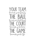 Volleyball or Basketball Wall Decal | Your Team Motivational Quote | Vinyl Decor for Girl's Bedroom or Playroom | Sports Decorations | Custom Large and Small Sizes